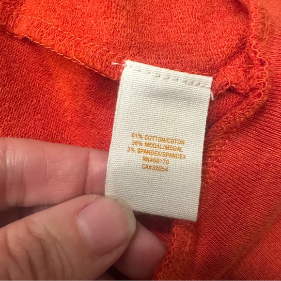 Anthropologie Orange Flower Embroidered Hooded Cardigan - Picture 8 of 8